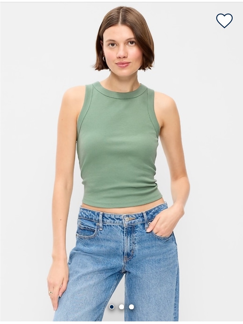 Old Navy Herbal Green Snug Crop Tank